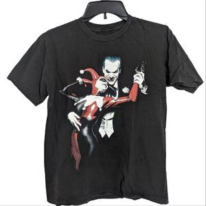 Batman Joker and Harley Quinn Black Graphic Tee